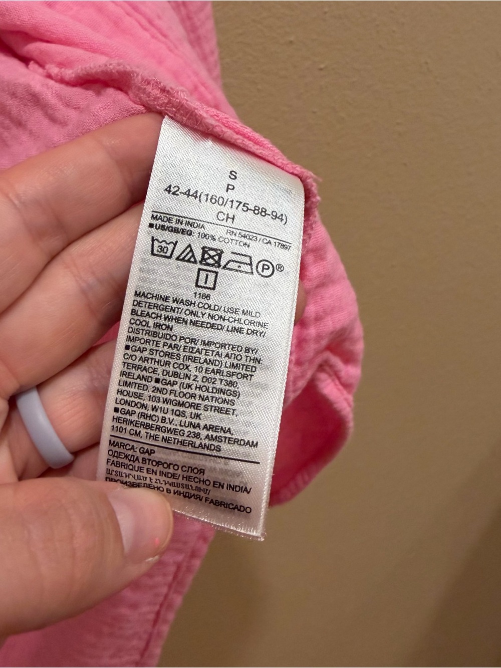 GAP Pink The Big Shirt Cotton Button-Down Shirt Small Gauze - Picture 9 of 10
